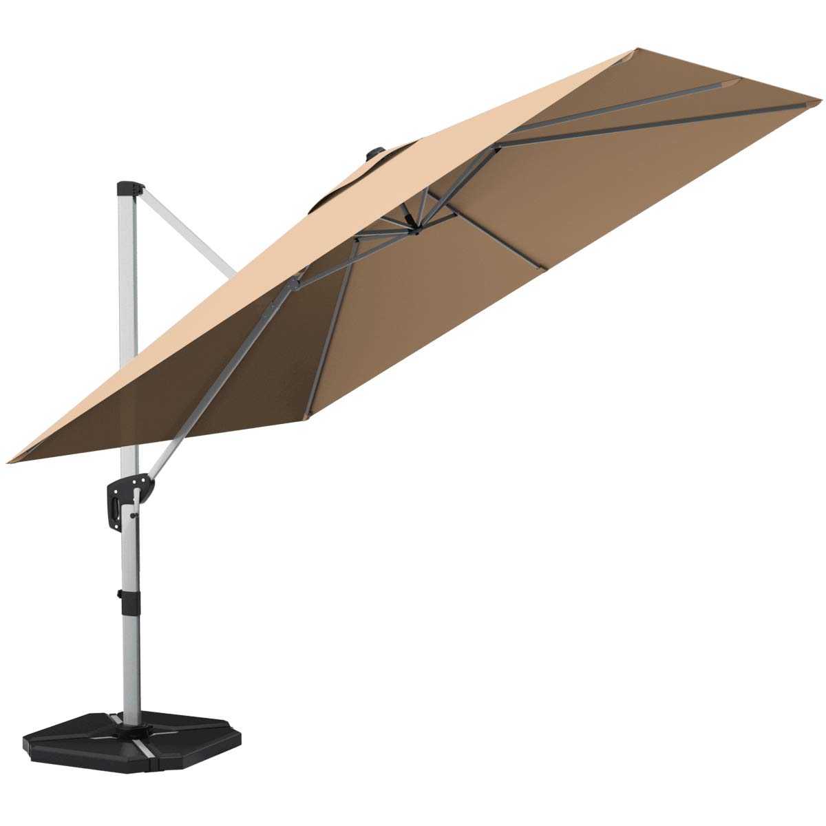 Tangkula 10 Ft Offset Patio Umbrella with Base Included